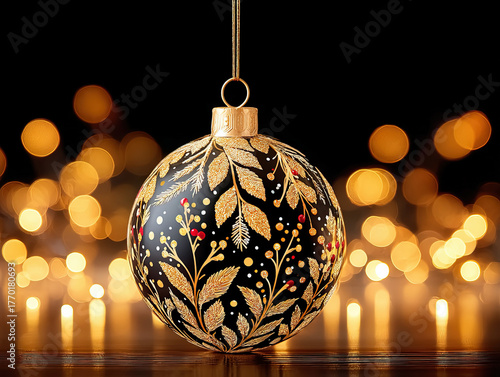 a reflective gold Christmas...