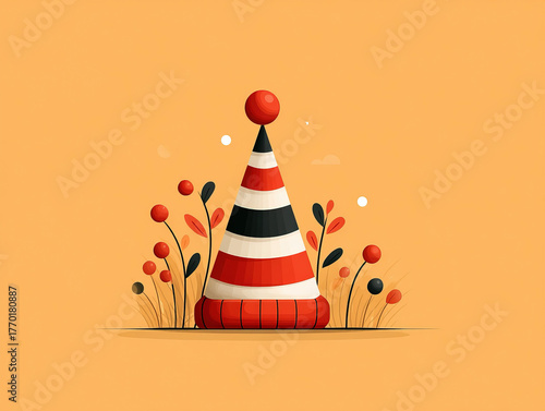 a simple Christmas hat icon