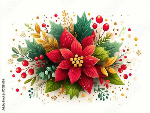 a sprig of Christmas holly ...