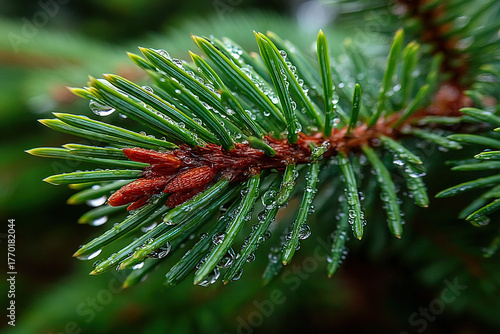 Close-up pine needle textur...