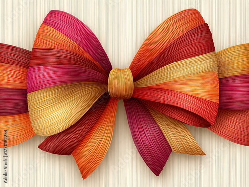 detailed Christmas ribbon i...