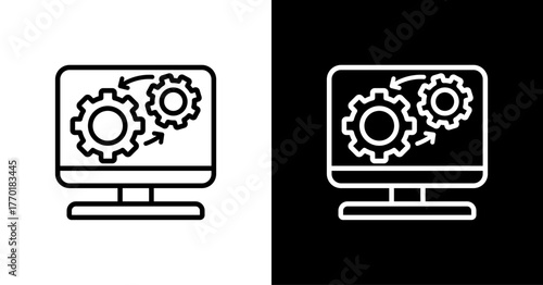 System White Icon Set Design