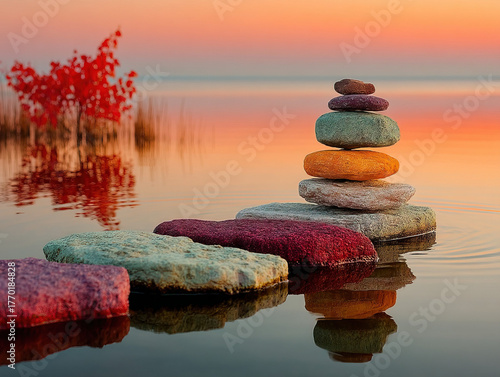 stone skimming on water: A ...