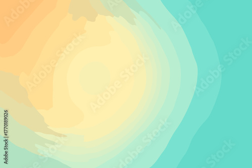 Glowing simple vector glow blend gentle aqua sun illustration colorbloom luminosity through