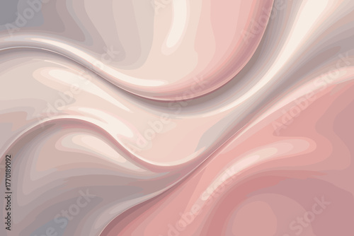 One melting vector into illustration cream glossy gradient tones reflections curves