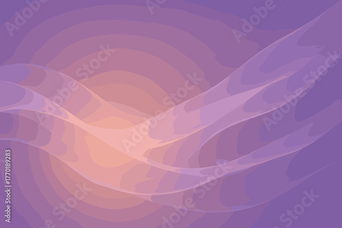 Waves vector illustration glowing veil misty gradient diffused hues luminous warm soft