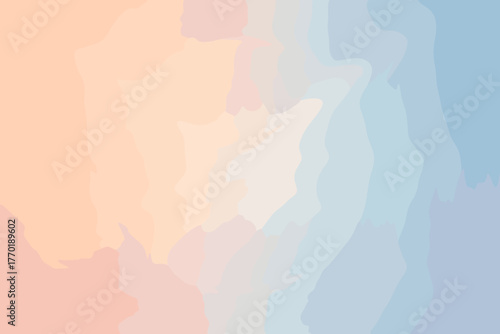 Reflective diffused illustration peach smooth blue halo vector blending surface pastel gradient