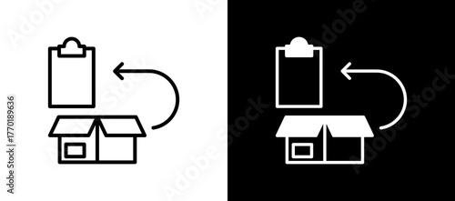 Return Policy whiteblack icon