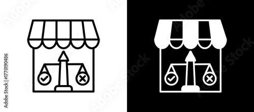 Marketplace Ethics whiteblack icon