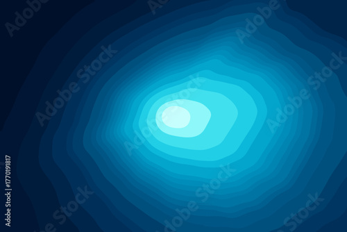 Radiant illustration energy from blue central icy gradient smooth blueshift symbolizing vector