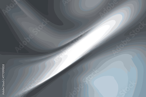 Luminous icy illustration pewter sleek silver tones flowing through flow diagonally blue