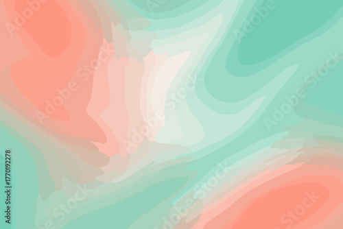 Gradient color art mint subtle transitions opalblend opalescent illustration coral soft vector