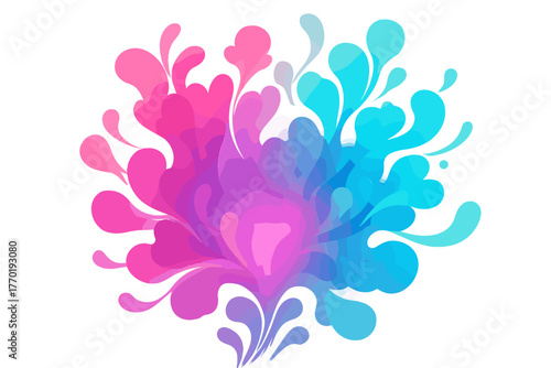 Center simple from composition vector layers inkbloom radiance ink blooming radiate illustration