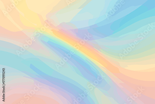 Tones frame illumination across prismatic delicate through rainbow vector illustration softly crystal