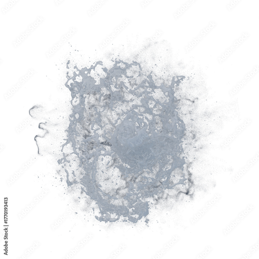 Obraz premium Fountain with foam isolated transparent background 3d rendering 