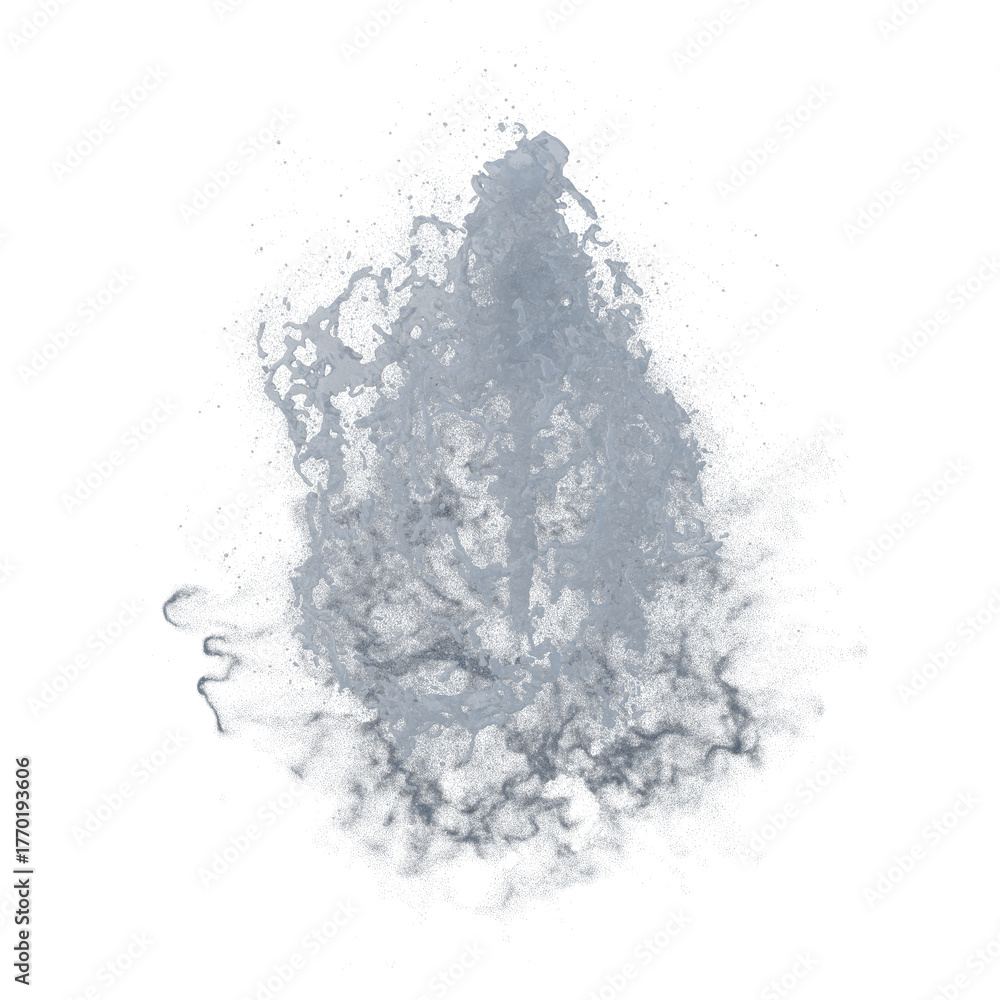 Obraz premium Fountain with foam isolated transparent background 3d rendering 