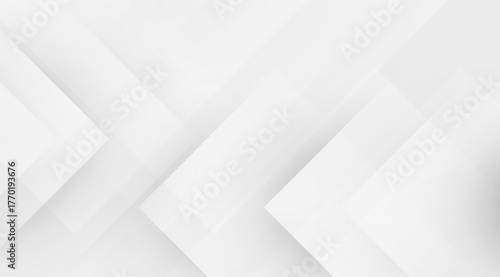 Elegant white abstract background features dynamic geometric shapes, clean lines, and subtle shadows creating a modern and sophisticated texture for design and creative projects