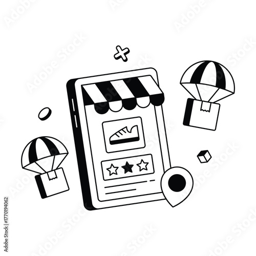 Order fulfillment without inventory holding Vector Icons
