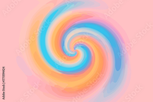 Whirl glowing spiral pastel transitions through merging illustration vector gradients pink colorful