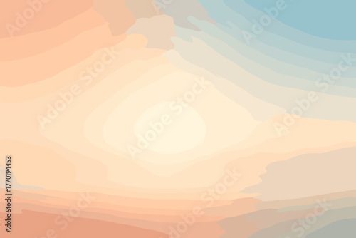 Soft haze ivory field coral light gradient dawnmist luminous merging vector illustration