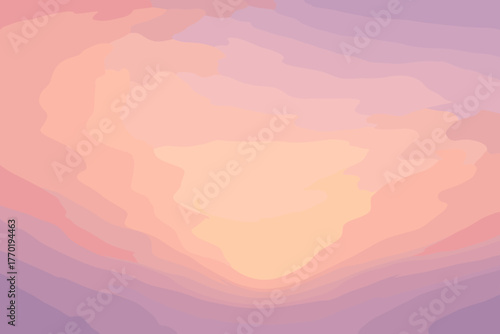 Flowing gradient atmospheric illustration transitions vector scene evoking hues coral dawnmist