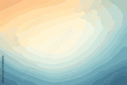 Luminous glow misty illustration dawnmist orange gradient vector cream blue soft