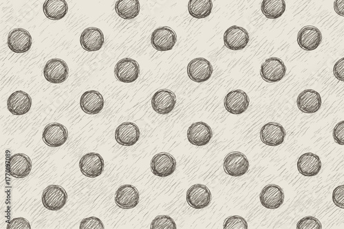 Dot pencil style illustration fabric vector texture polka circular sketch dots scattered