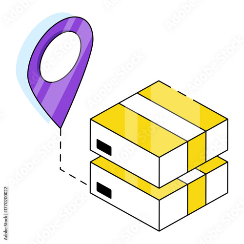 Modern design icon of parcel location 