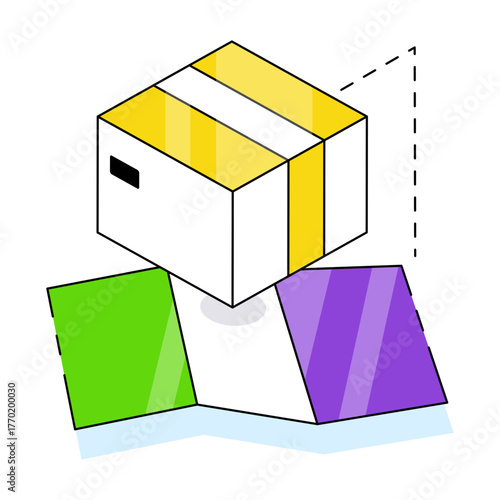 Modern design icon of parcel tracking 