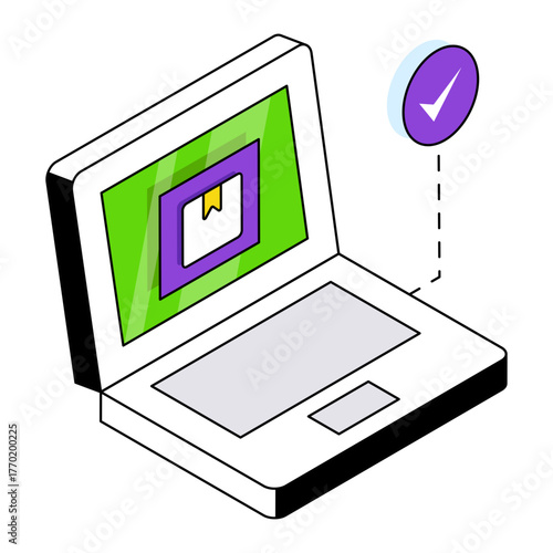 An icon design of online parcel 