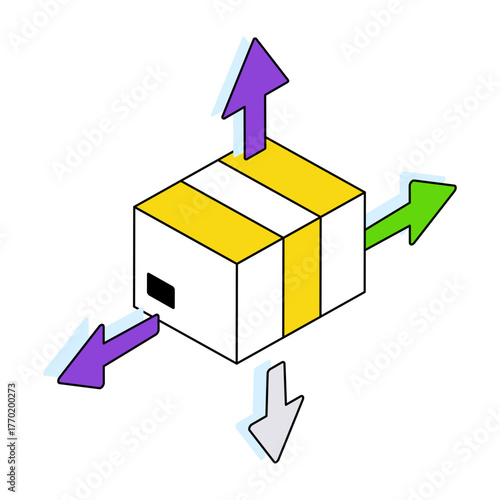 Creative design icon of parcel directions 