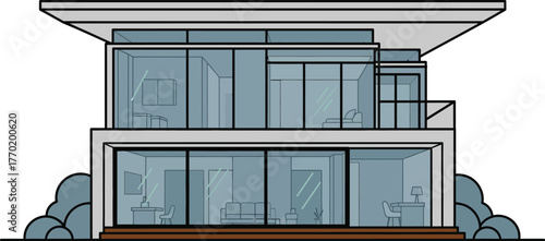 Modern house architecture design exterior home building residence