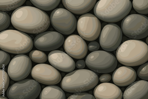 Textures depth stones smooth stacked illustration shading river vector depiction edges