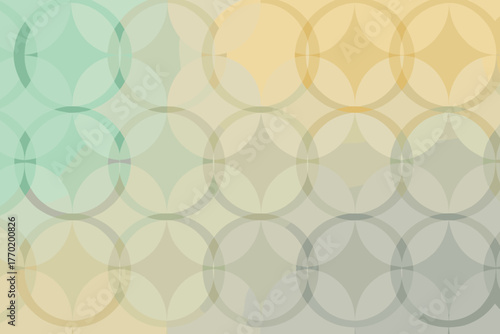 Vector matrix circular fluid gold intersecting illustration symphony mint rings tone palette