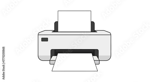 Printer Illustration A Simple and Clear Vector Graphic for Printing and Office-Related Designs