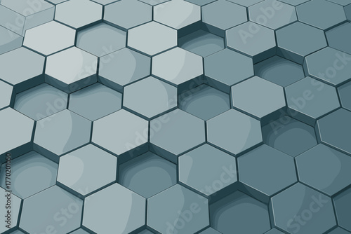 Stacked design elegant illustration rhythm falloff vector hexagonal forming light futuristic architectural