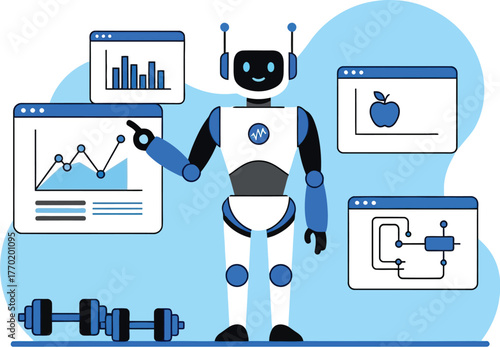 Ai powered fitness and health analytics robot for personalized care