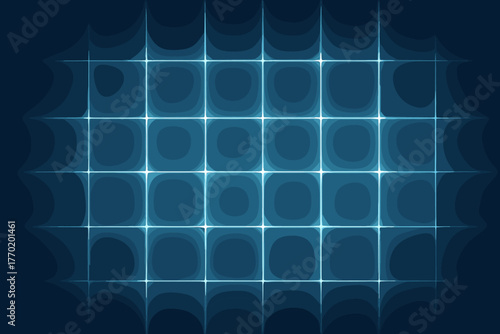 Vector modern forming radiant beam horizontal vertical grid luminous illustration alignment parallel