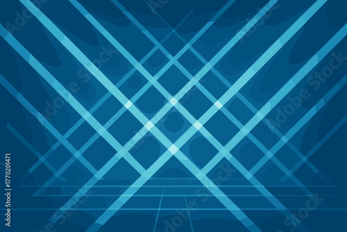 Modern luminous depth design vector illustration beams light beamgrid structured made grid