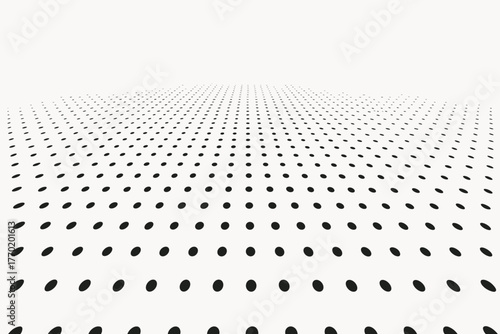 Dot plane spaced dots modular geometric illustration vector perspective abstract receding featuring