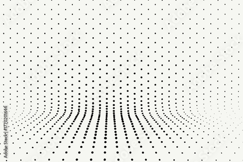 Aligned from vector geometric to rhythmic dot illustration distribution gradient spatial smooth