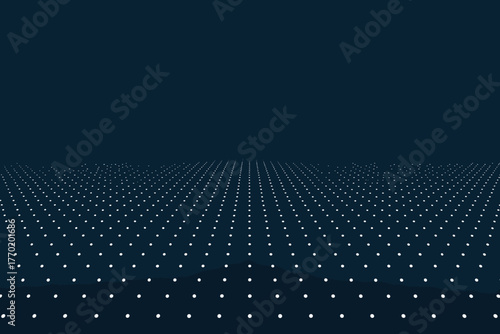 Geometric optical illustration vector symmetry futuristic dotted gradient producing vanishing depth aligned