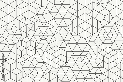 Tessellated vector polygon geometry precision clean clusters modular emphasizing illustration pattern