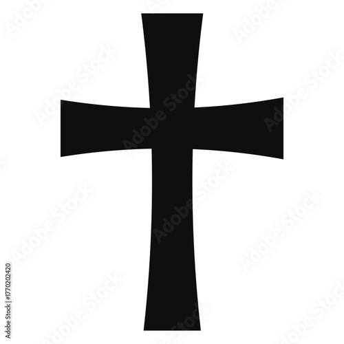 Vector image of a Christian cross silhouette in various styles. Concept of Orthodoxy and faith. Element for your design.