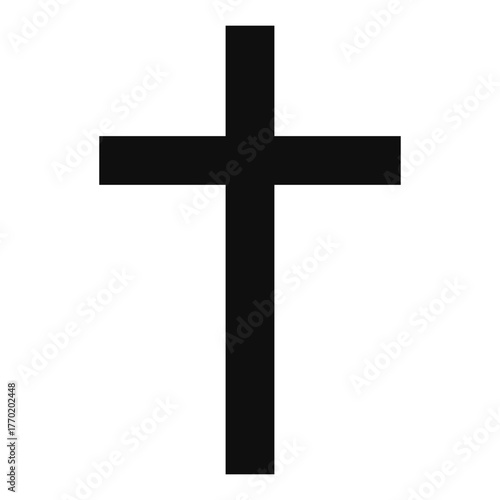 Vector image of a Christian cross silhouette in various styles. Concept of Orthodoxy and faith. Element for your design.