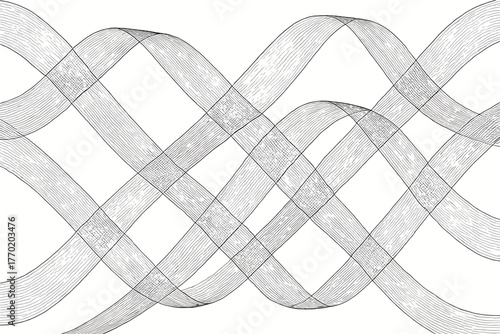 Ribbons transparent layered wavy weave vector delicate illustration formation elegant ribbon