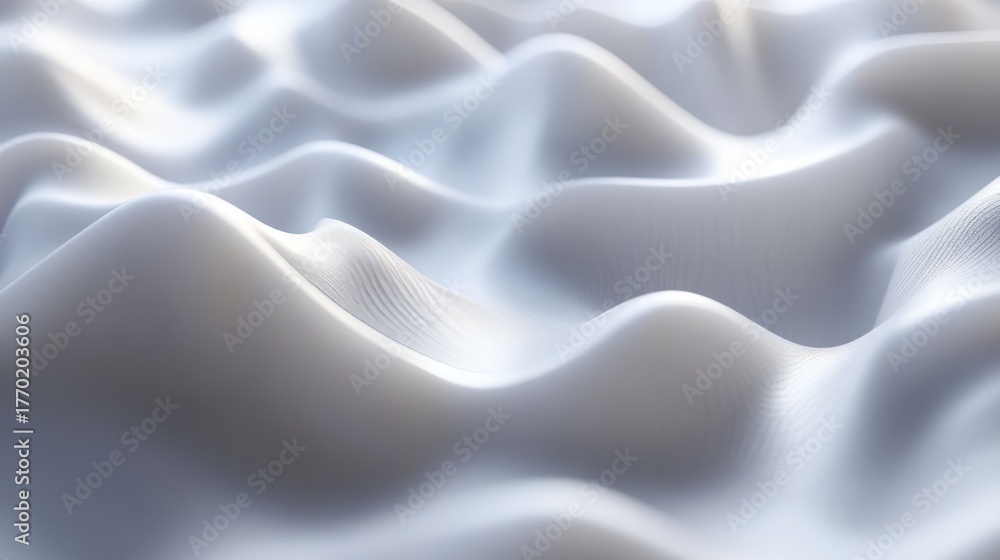 Obraz premium Abstract White Waves Flowing and Curving Lines Convergence Creating a Smooth Futuristic Wallpaper