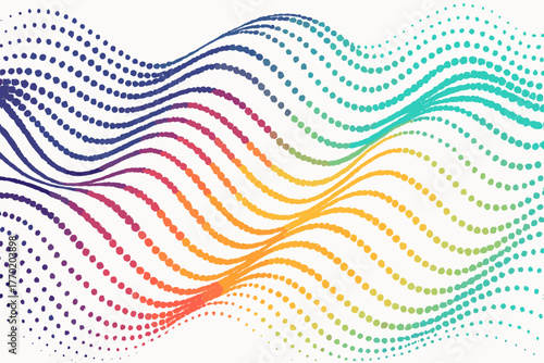 Gradient waveform fluid smooth dot transition wave light curves illustration vector patterns