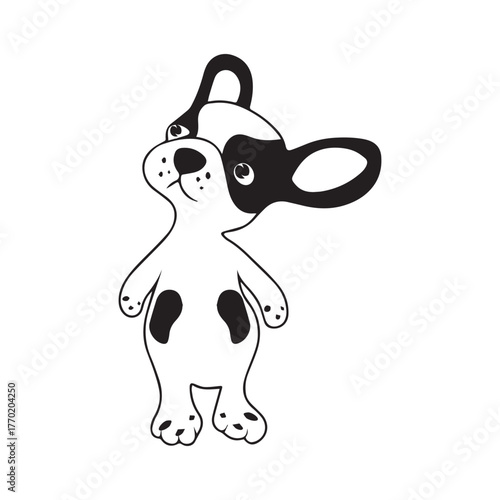 Cute Cartoon Dog Vector – Funny Puppy Illustration Isolated on White Background