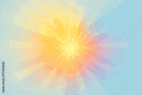Burst gradient center creating radial outward geometric from radiant illustration explosion vector
